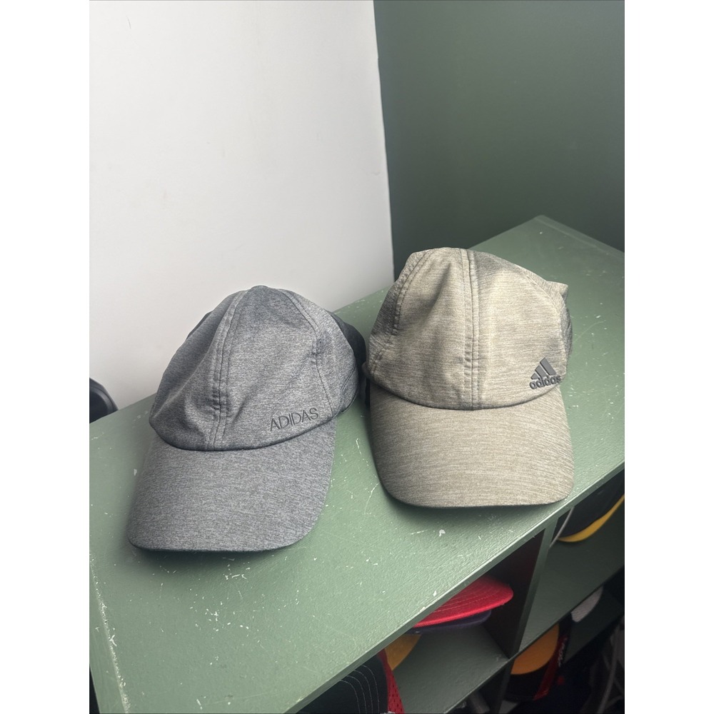 Two Adidas Performance Climalite Knit Golf Hats - OSFM